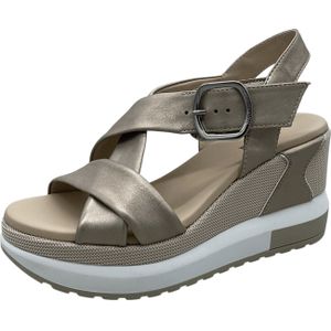Nero Giardini Sandaletten für Damen aus Italien, Spanien und Portugal für Damen, gold, Gr. 40 EU