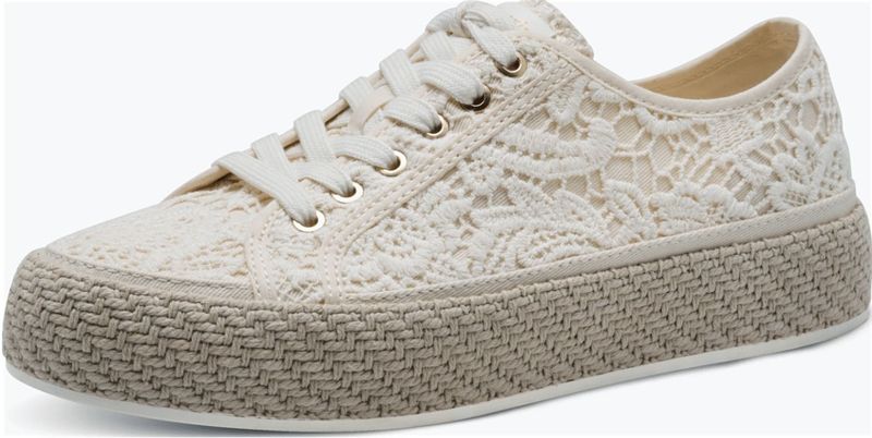 Tamaris ivory macramee (off-white) für Damen, beige, Gr. 41 EU
