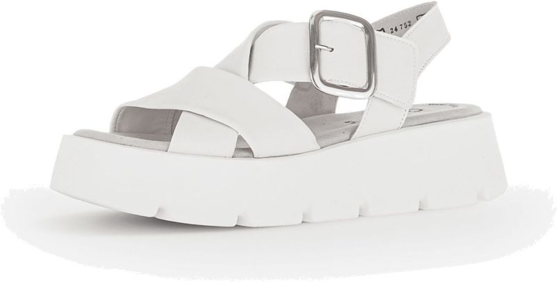 Gabor Sandalette für Damen, weiß, Gr. 37 ½ EU / 4,5 UK