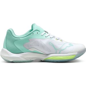 Puma Vantage Nitro W+ Hallenschuhe Damen 01 - PUMA white/electric peppermint/fizzy apple 41 für Damen, weiß, Gr. 38 ½ EU / 5,5 UK