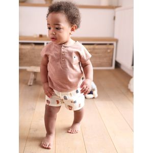 Babyset met T-shirt en short mokka