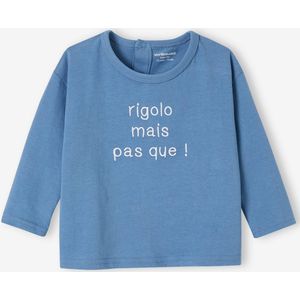 Personaliseerbaar T-shirt baby van biologish katoen blauw