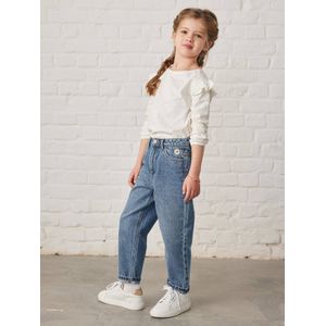 Losse boyfriendjeans voor meisjes. stone