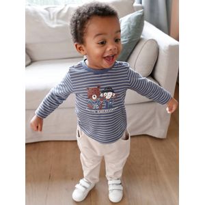 Babyset T-shirt + molton broek indigoblauw