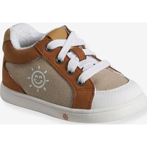 MID babysneakers met veters en rits beige