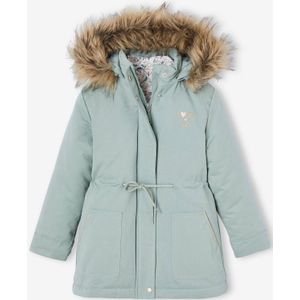 3-in-1 parka met capuchon meisje dark green