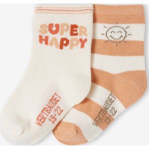 Set van 2 paar sokjes 'cabanon' voor babyjongen ecru