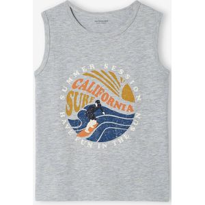 Tanktop jongens gem�leerd grijs