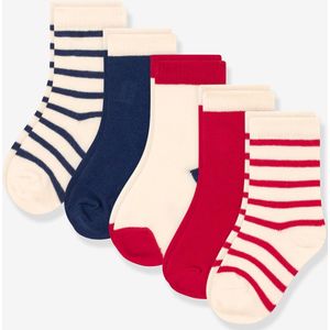 Set van 5 paar sokken voor kinderen PETIT BATEAU meerkleurig