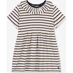 Gestreept babyjurkje PETIT BATEAU gem�leerd beige