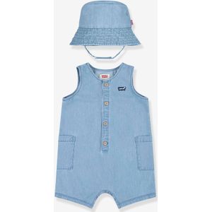 Babyset met juimpsuit + bob Levi's� gebleekt denim