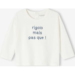 Personaliseerbaar T-shirt baby van biologish katoen ecru