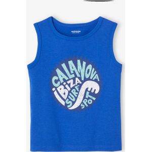 Tanktop jongens felblauw