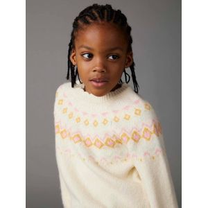 Jacquard meisjestrui ecru
