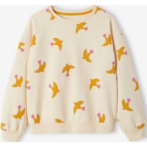 Decoratieve meisjessweater met hartjes of stippen ecru