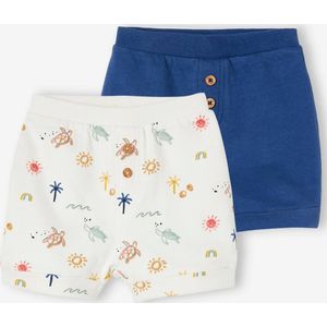 Set van 2 baby fleece broekjes koningsblauw