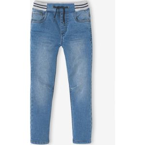 Rechte fleecebroek jongens denim look double stone