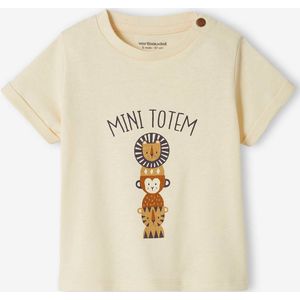 Babyshirt mini totem korte mouwen ecru