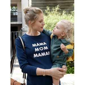 Fleece sweatshirt met tekst over zwangerschap en borstvoeding inkt