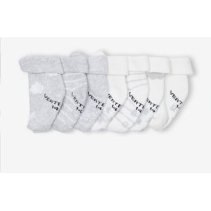 Set van 7 paar sokken met ""sneeuw en beren"" voor baby's gem�leerd grijs