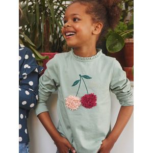 T-shirt met versiering en motief froufrou Oeko-Tex� saliegroen