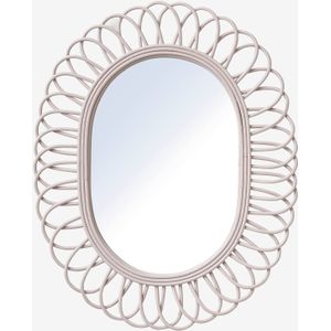 Ovale rotan spiegel DOUCE PROVENCE paars