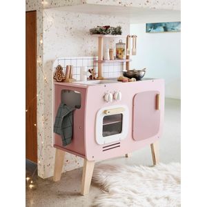Houten design keukentje roze