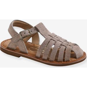 Leren kindersandalen kleutercollectie goud