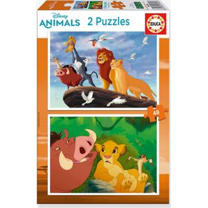 Educa - Kinderpuzzels - 2 Stuks - Gerecycled Karton - 48 Onderdelen