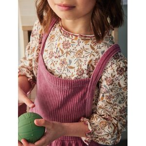 Corduroy T-shirt + overgooier voor meisjes. zachtpaars