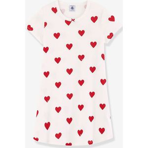 Nachthemd ""hartjes"" meisje PETIT BATEAU van biokatoen hartjesmotief