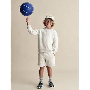 Sportieve set met trui en korte broek jongens gem�leerd wit