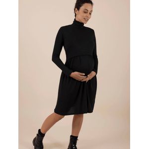 Trui-jurk voor zwangere vrouwen van fijn tricot Fanette Ls ENVIE DE FRAISE zwart