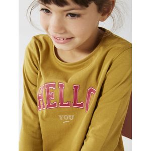 T-shirt met tekst voor meisjes brons