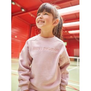 Set sweater en joggingbroek ""Move together"" van fleece voor meisjes roze