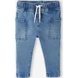 Denim babybroek met elastische tailleband double stone