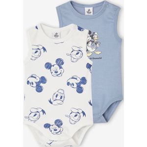 Set van 2 mouwloze rompertjes Disney� Mickey en Donald hemelsblauw