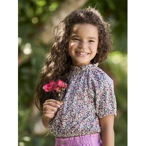 Crop top voor meisjes ecru