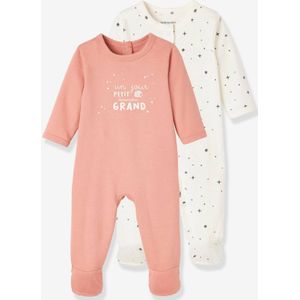 Set met 2 pyjama's voor pasgeboren baby's van biologisch katoen donker rozenhout