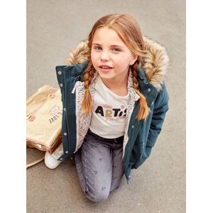 3-in-1 parka met capuchon meisje dark green