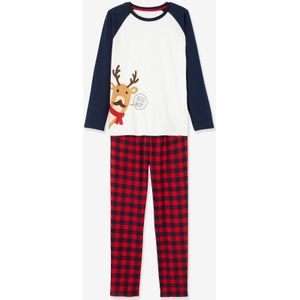 Kerstpyjama voor heren / familiepyjama Oeko-Tex� beige / geruit