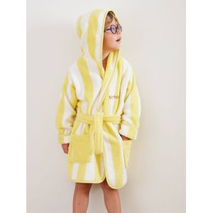 TRANSAT gestreepte badjas voor kinderen geel, gestreept