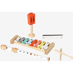Set van 4 FSC� houten muziekinstrumenten rood