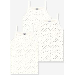 Set van 3 paar tricot babysokjes PETIT BATEAU wit, bedrukt