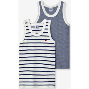 Set van 2 slip-overs in biologisch katoen PETIT BATEAU veel blauw