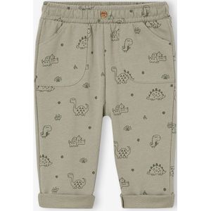 Broek met print van molton baby blauw