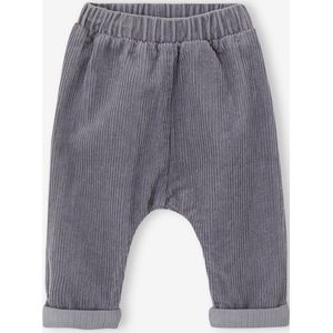 Ribfluwelen babybroek leiblauw