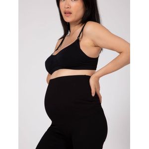 Lange eco-vriendelijke zwangerschapslegging met hoge taille zwart