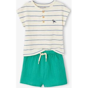 Babyset met T-shirt en short mintgroen