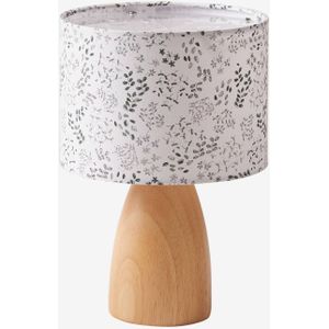 Leeslamp met bloemenprint ecru